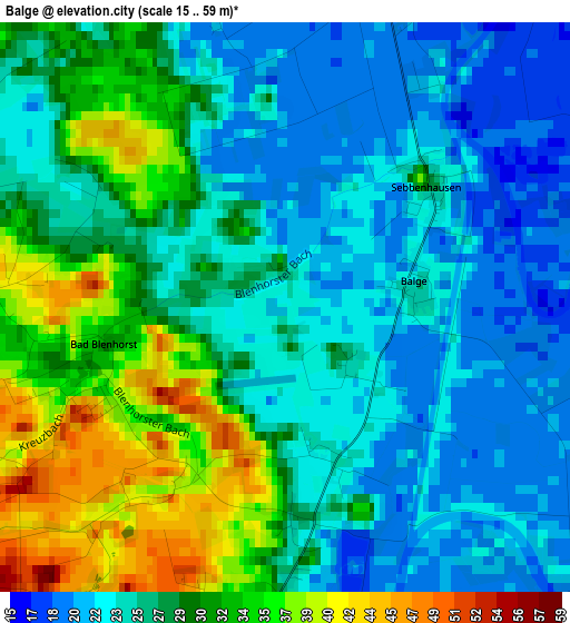 Balge elevation map