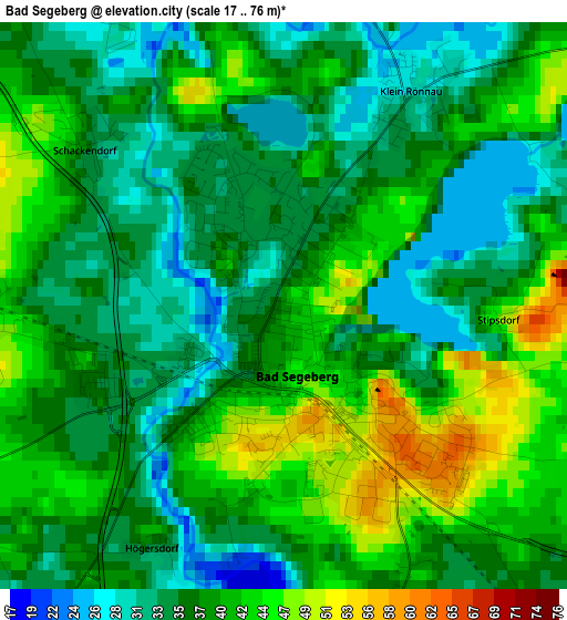 Bad Segeberg elevation map