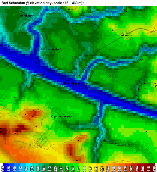 Bad Schandau elevation map