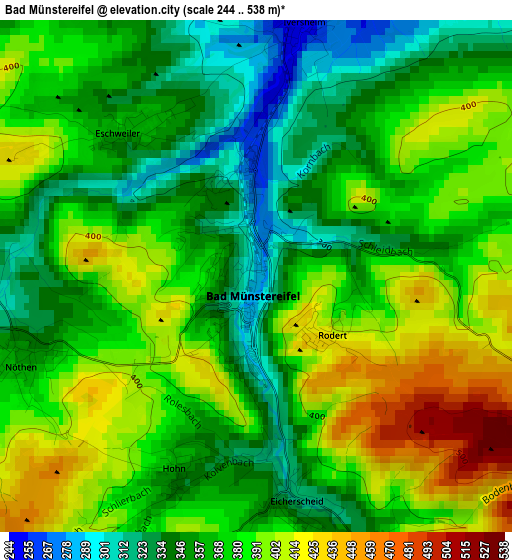 Bad Münstereifel elevation map