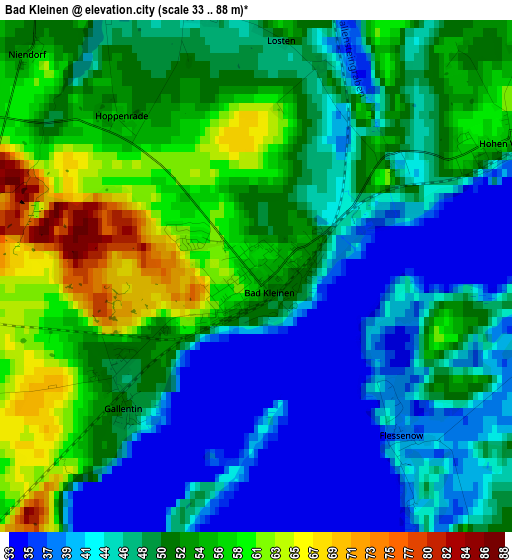 Bad Kleinen elevation map