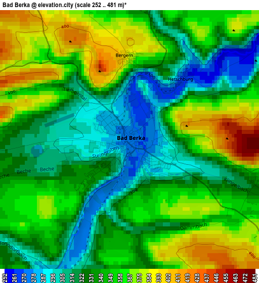 Bad Berka elevation map