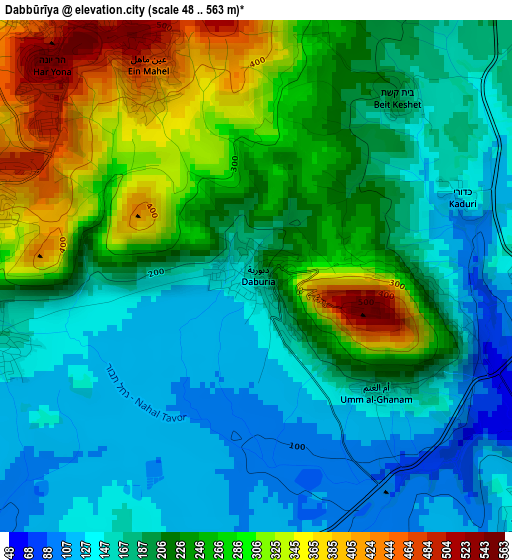 Dabbūrīya elevation map