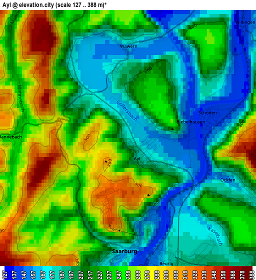 Ayl elevation map