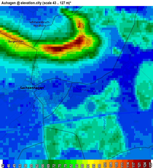 Auhagen elevation map