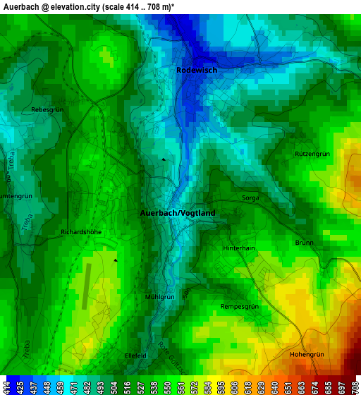 Auerbach elevation map