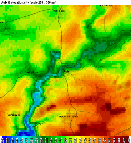 Aub elevation map