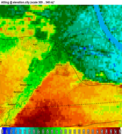 Atting elevation map