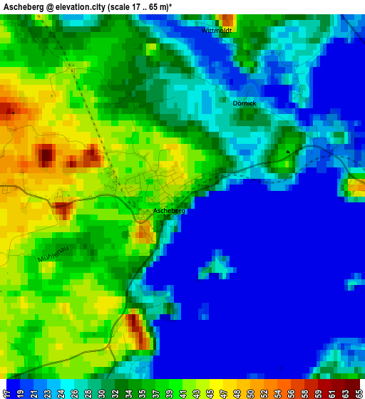 Ascheberg elevation map