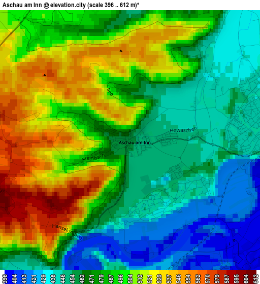 Aschau am Inn elevation map