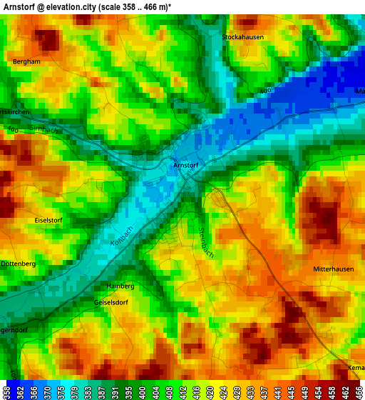 Arnstorf elevation map