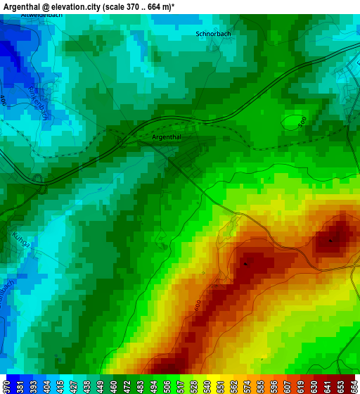 Argenthal elevation map