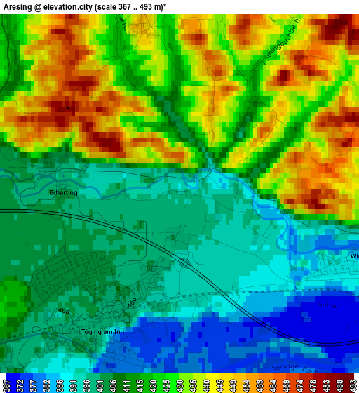 Aresing elevation map