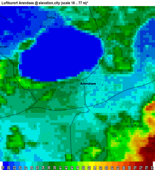 Luftkurort Arendsee elevation map