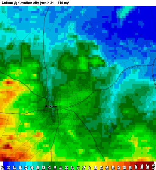 Ankum elevation map