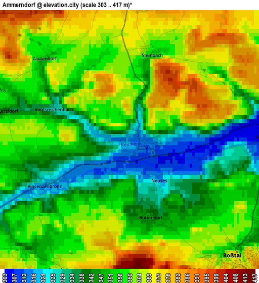 Ammerndorf elevation map