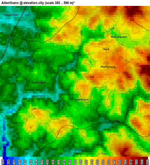 Altenthann elevation map