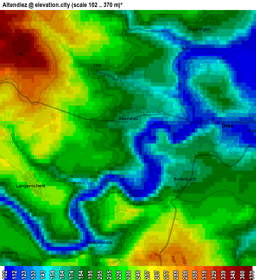 Altendiez elevation map