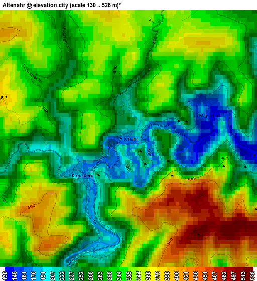 Altenahr elevation map