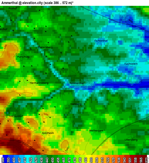 Ammerthal elevation map