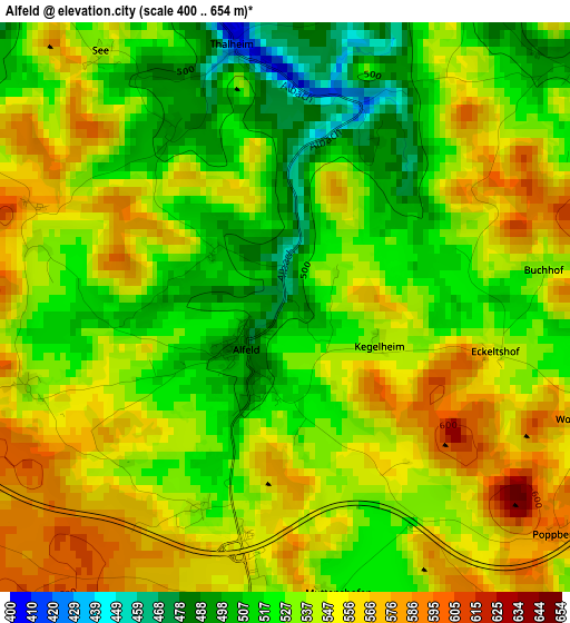 Alfeld elevation map