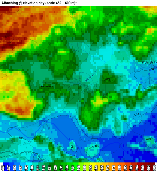 Albaching elevation map