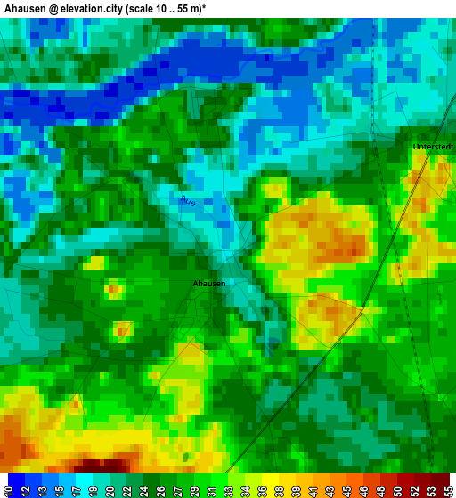 Ahausen elevation map