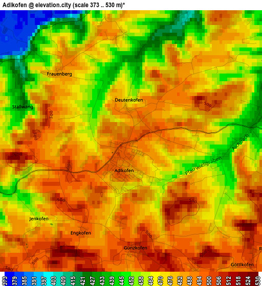 Adlkofen elevation map