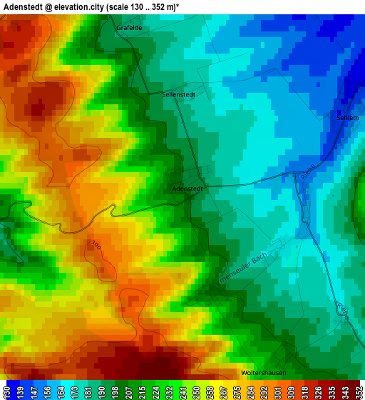 Adenstedt elevation map
