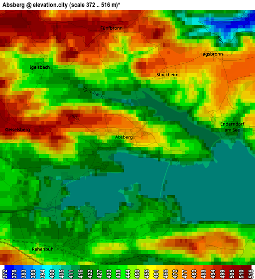 Absberg elevation map