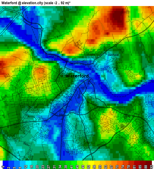 Waterford elevation map