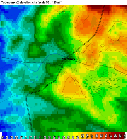 Tobercurry elevation map