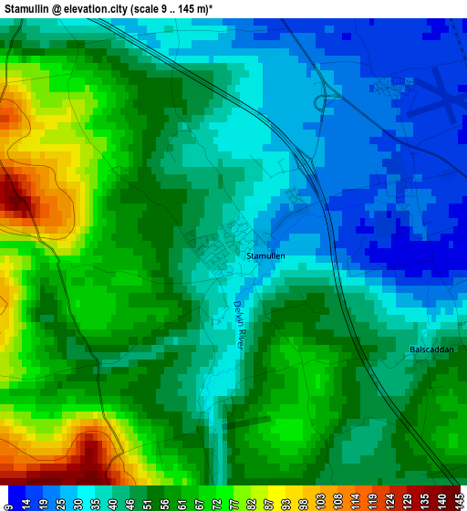 Stamullin elevation map