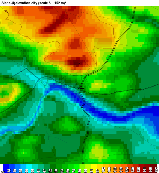 Slane elevation map