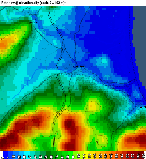 Rathnew elevation map