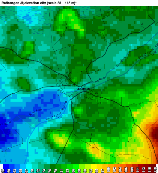 Rathangan elevation map