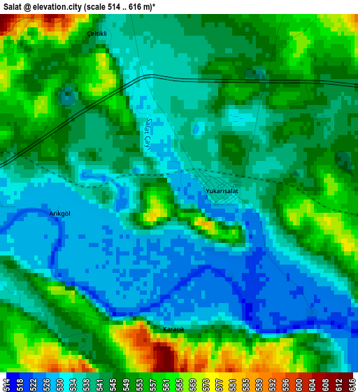 Salat elevation map