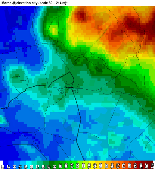 Moroe elevation map