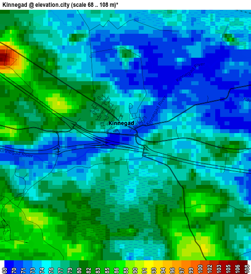 Kinnegad elevation map