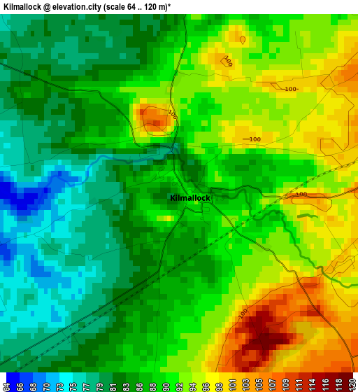 Kilmallock elevation map