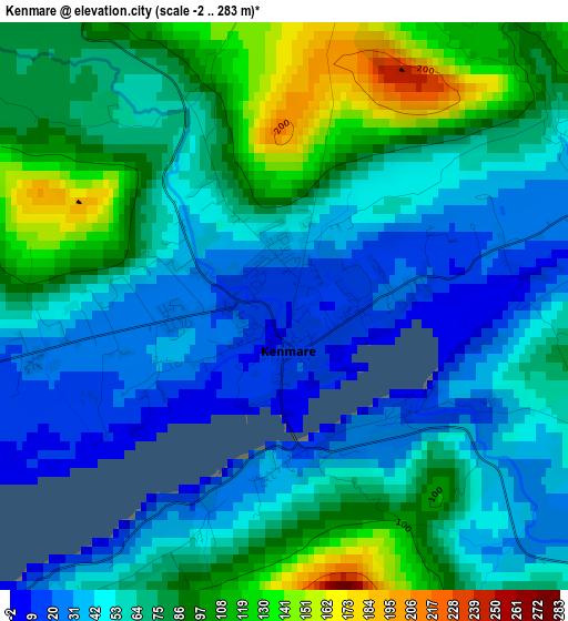 Kenmare elevation map