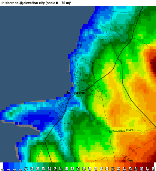 Inishcrone elevation map