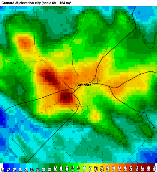 Granard elevation map