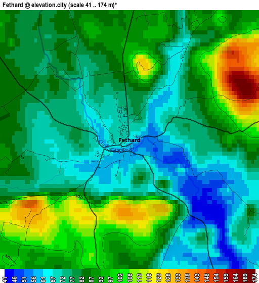 Fethard elevation map