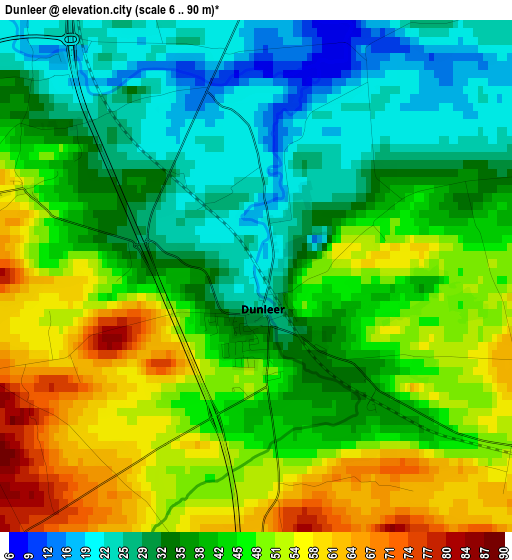 Dunleer elevation map