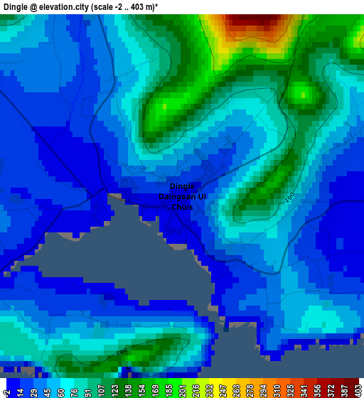 Dingle elevation map