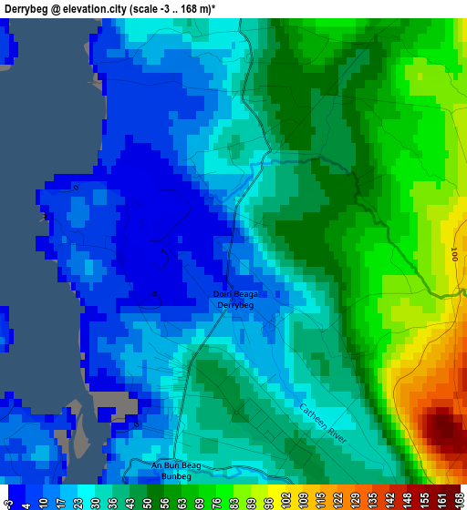 Derrybeg elevation map