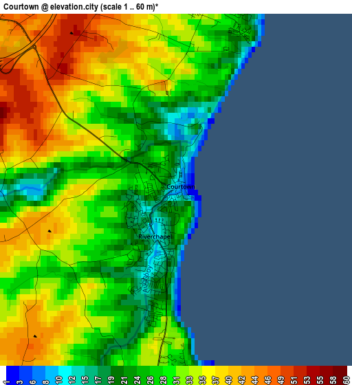 Courtown elevation map