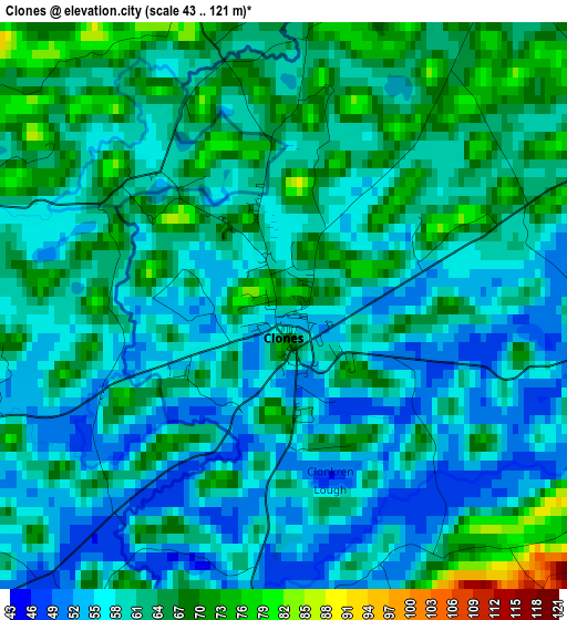 Clones elevation map