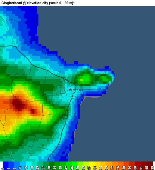 Clogherhead elevation map